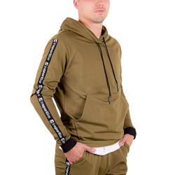 Pánská mikina inSPORTline Straphoodie khaki M