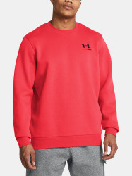 Pánská mikina Under Armour UA Icon Fleece Crew-RED - Pánské