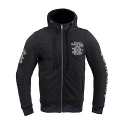 Pánská mikina W-TEC Black Heart Kustom Kulture Hoodie s aramidem černá M