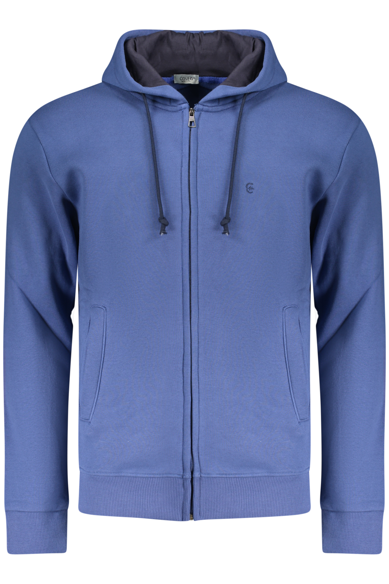 Pánská modrá mikina na zip COVERI MOVING