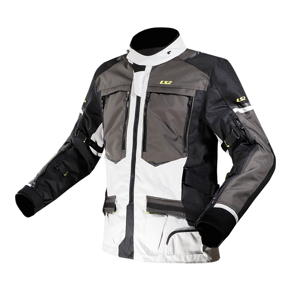 Pánská moto bunda LS2 Norway Black Grey Yellow černá/šedá/žlutá 4XL