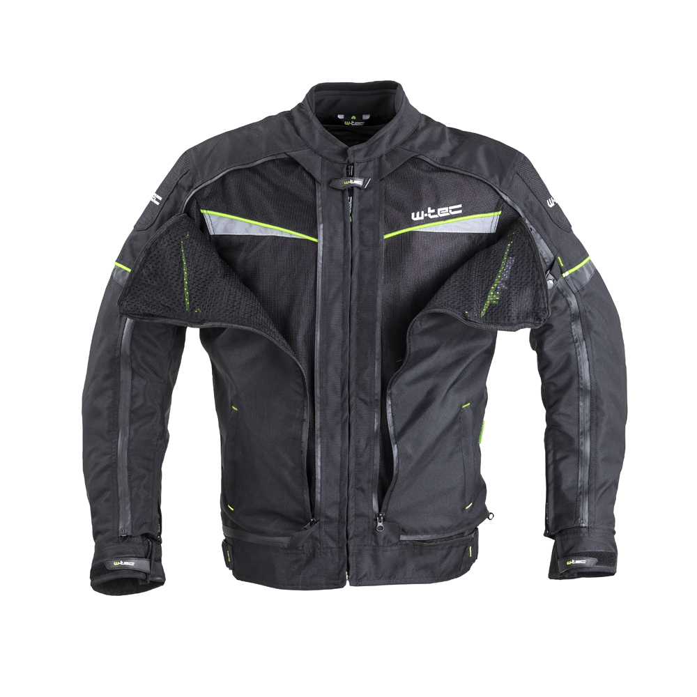 Pánská moto bunda W-TEC Progair černá-fluo 5XL