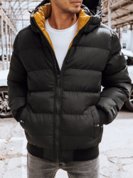 Pánská prošívaná sportovní zimní bunda černá Dstreet