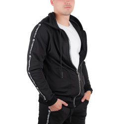 Pánská tepláková bunda inSPORTline Comfyhoodie Man černá L
