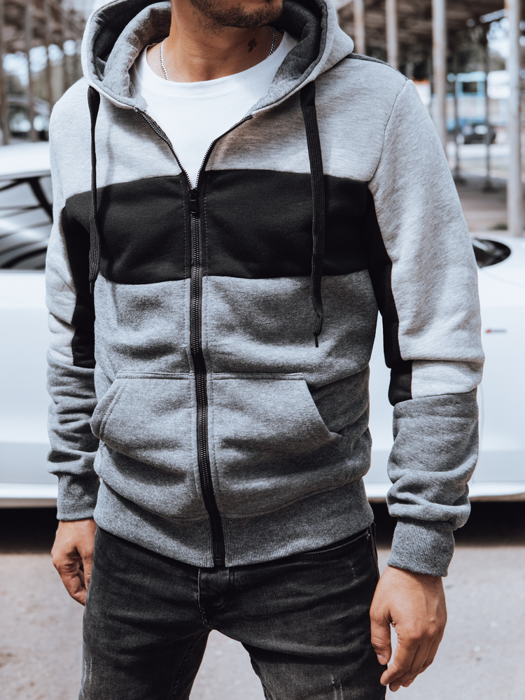 Pánská tmavě šedá mikina s kapucí Dstreet