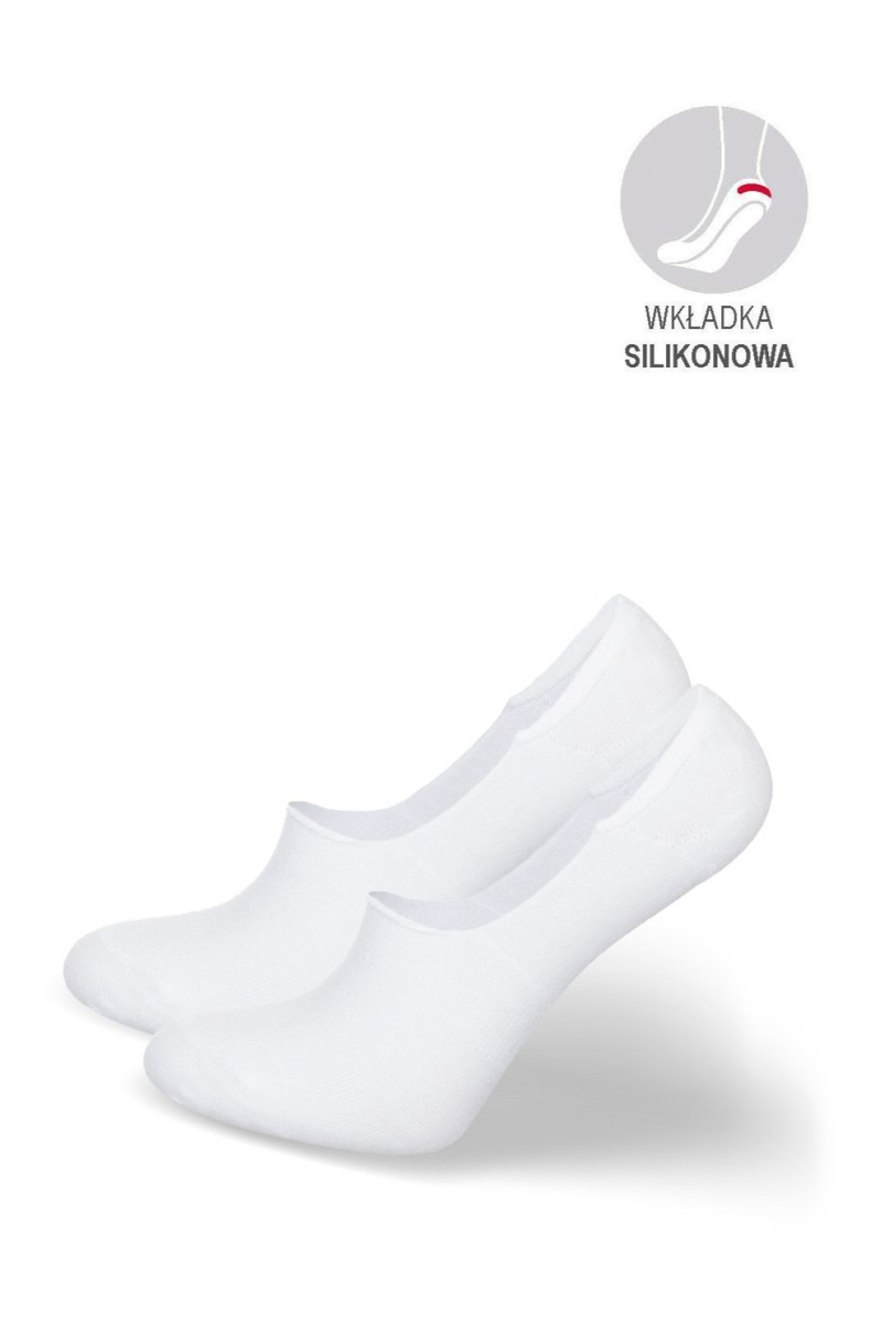 Pánské bambusové kotníkové ponožky bílé