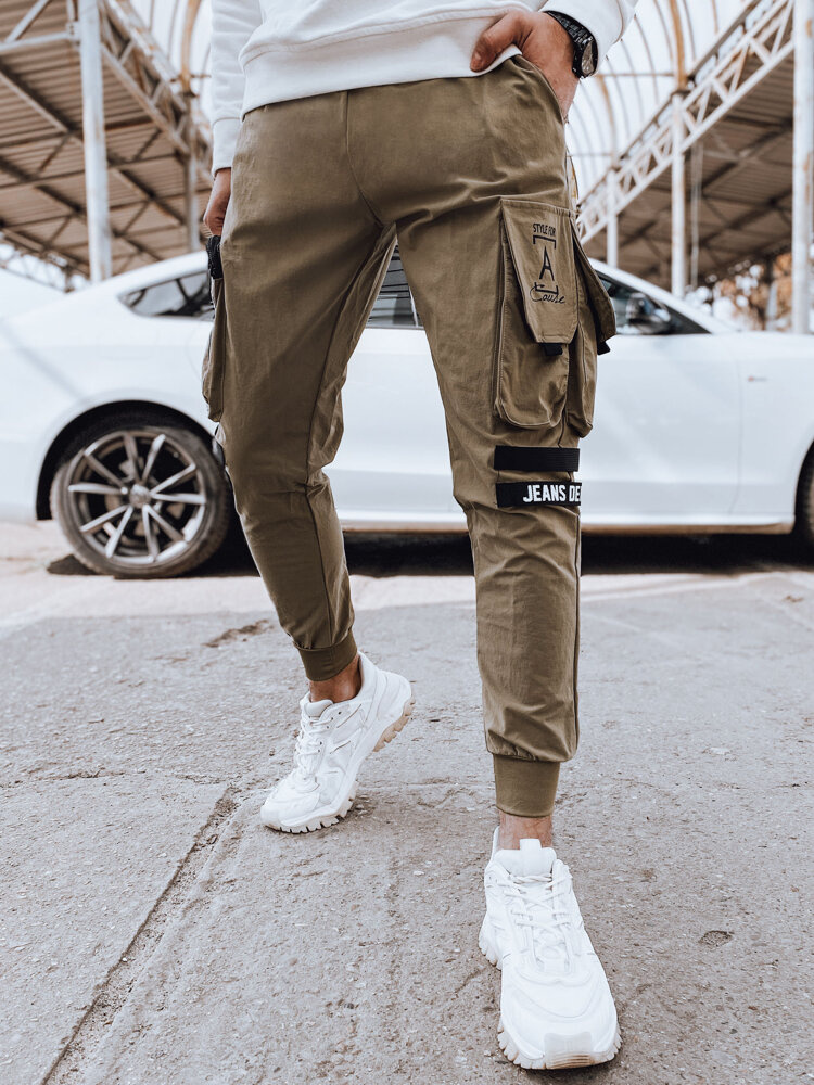 Pánské béžové jogger kalhoty