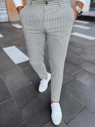 Pánské kalhoty chinos Barva světle šedá DSTREET