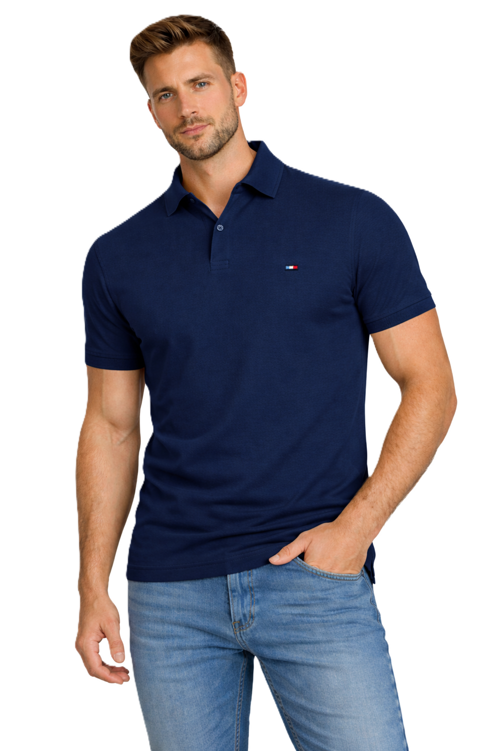 Pánské polokošile Color Hakan - Navy Blue