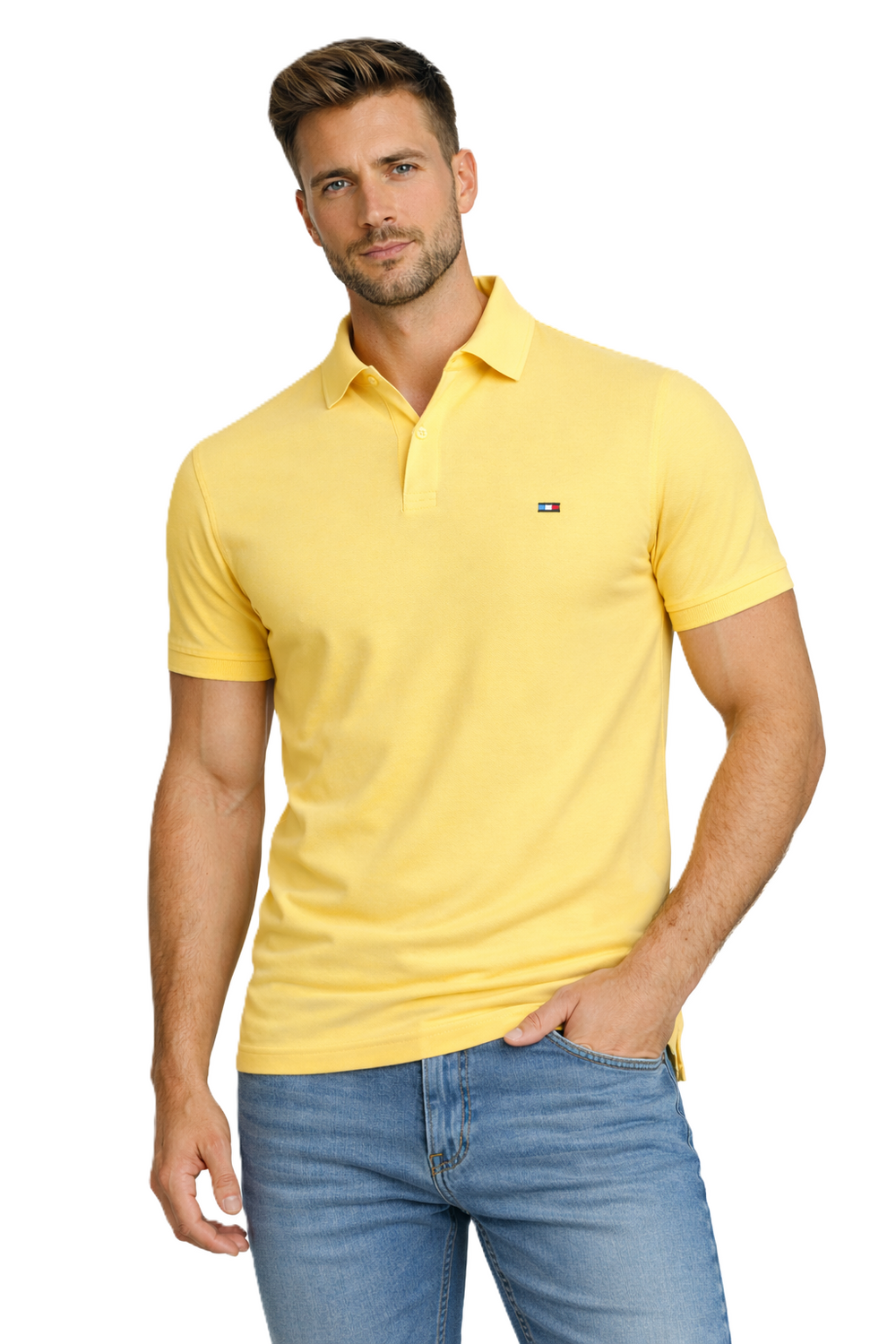 Pánské polokošile Color Hakan žluté