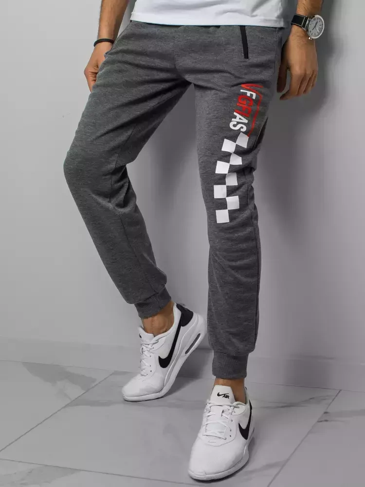 Pánské teplákové kalhoty šedé Dstreet