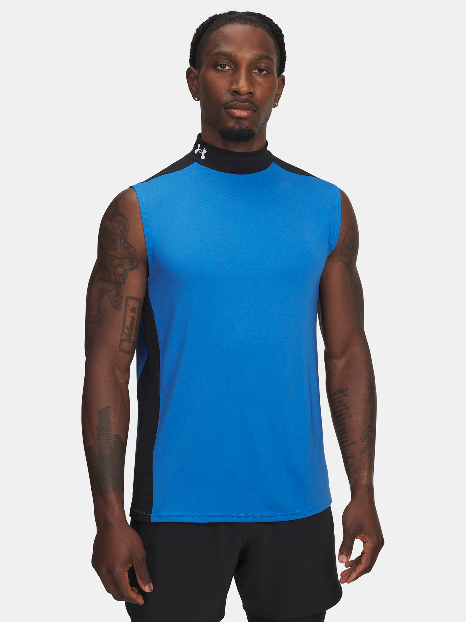Pánské tílko Under Armour UA HG Wordmark SL-BLU - Pánské
