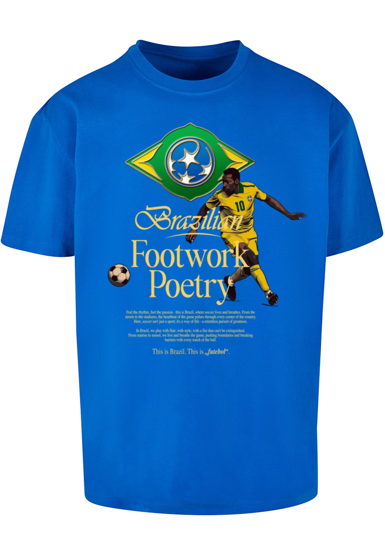 Pánské tričko Footwork Poetry Oversize kobaltově modré