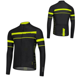 Pánský cyklistický dres s dlouhým rukávem Etape Comfort 2.0 černá/žlutá fluo M