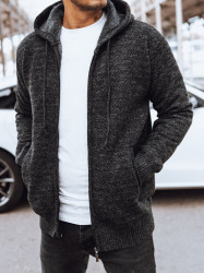 Pánský svetr cardigan Barva tmavě šedá DSTREET