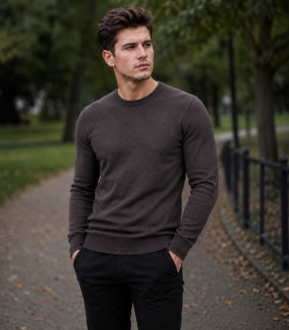 Pánský svetr New Boy tmavě šedý