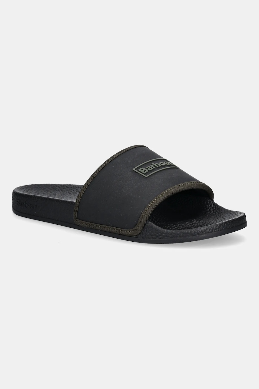 Pantofle Barbour Cresswell pánské, černá barva, MBS0020BK51