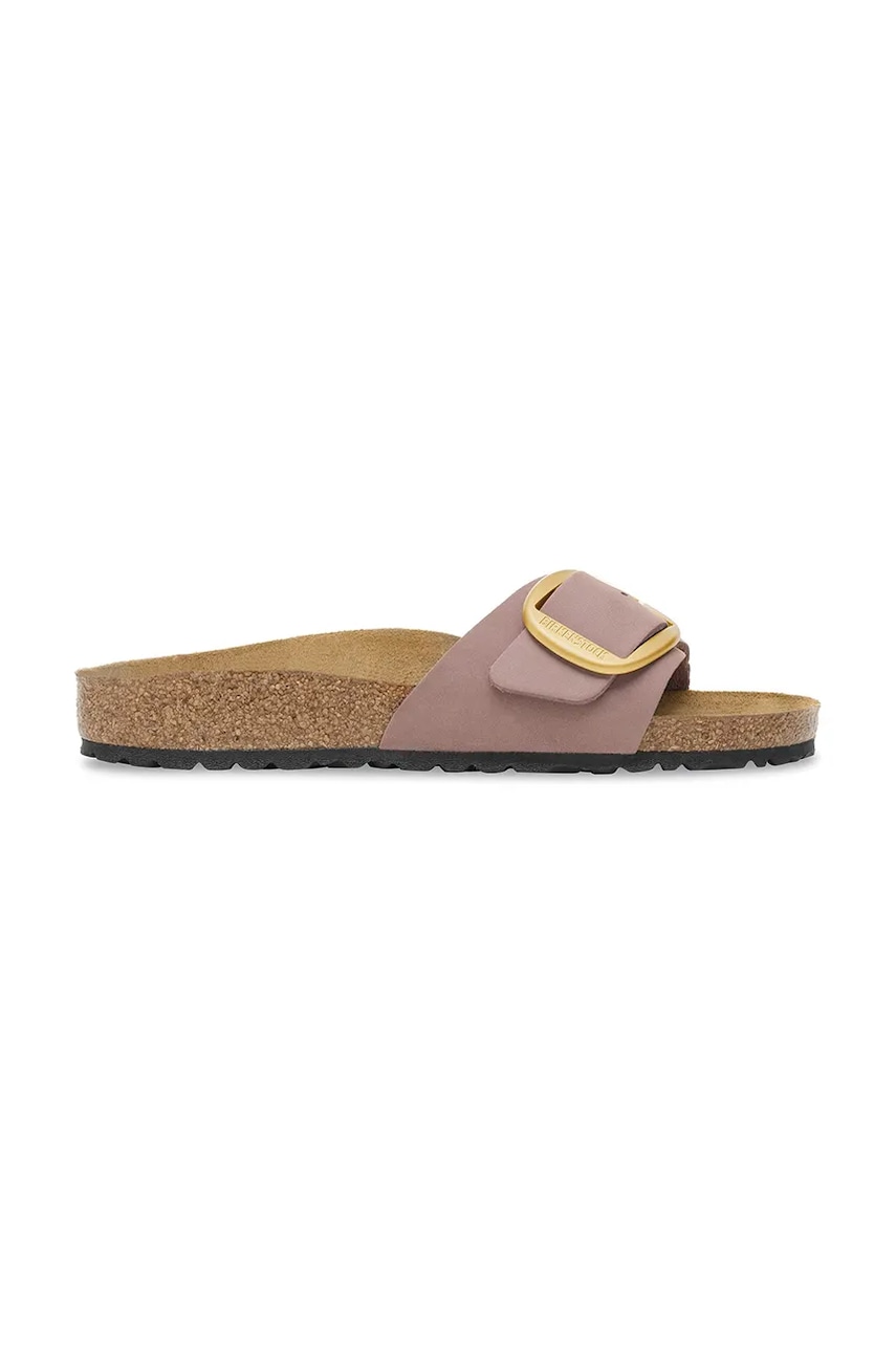 Pantofle Birkenstock Madrid Big Buckle LENB Faded Purple dámské, fialová barva, 1030517