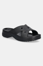 Pantofle Crocs Ci Womens Cross Strap dámské, černá barva, 210840