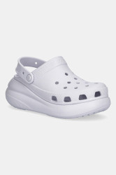 Pantofle Crocs Classic Crush Clog dámské, modrá barva, na platformě, 207521