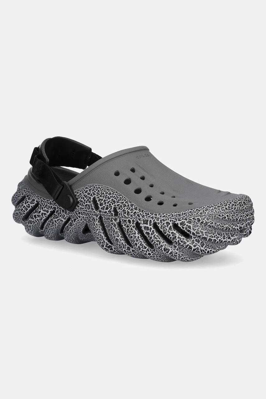Pantofle Crocs Echo Crackle Clog šedá barva, 211630