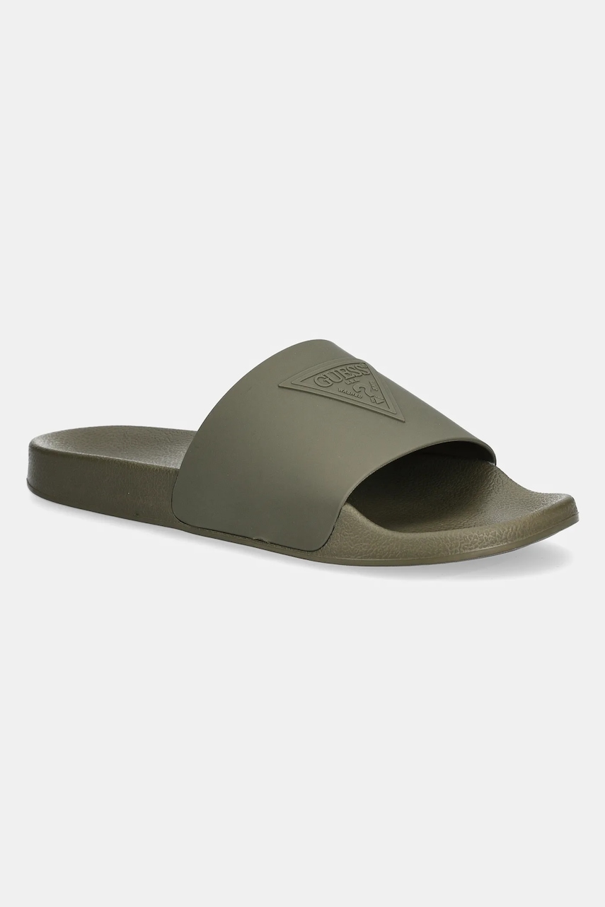 Pantofle Guess TOKYOT pánské, zelená barva, FMJTOT ELE19