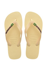 Pantofle Havaianas BRASIL LOGO dámské, žlutá barva, 4110850.9256