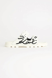 Pantofle Karl Lagerfeld KONDO TRED dámské, bílá barva, KL80972