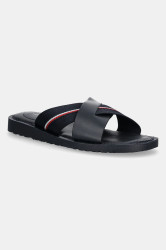 Pantofle Tommy Hilfiger CORE HILFIGER LH CRISS C SANDAL pánské, tmavomodrá barva, FM0FM05415