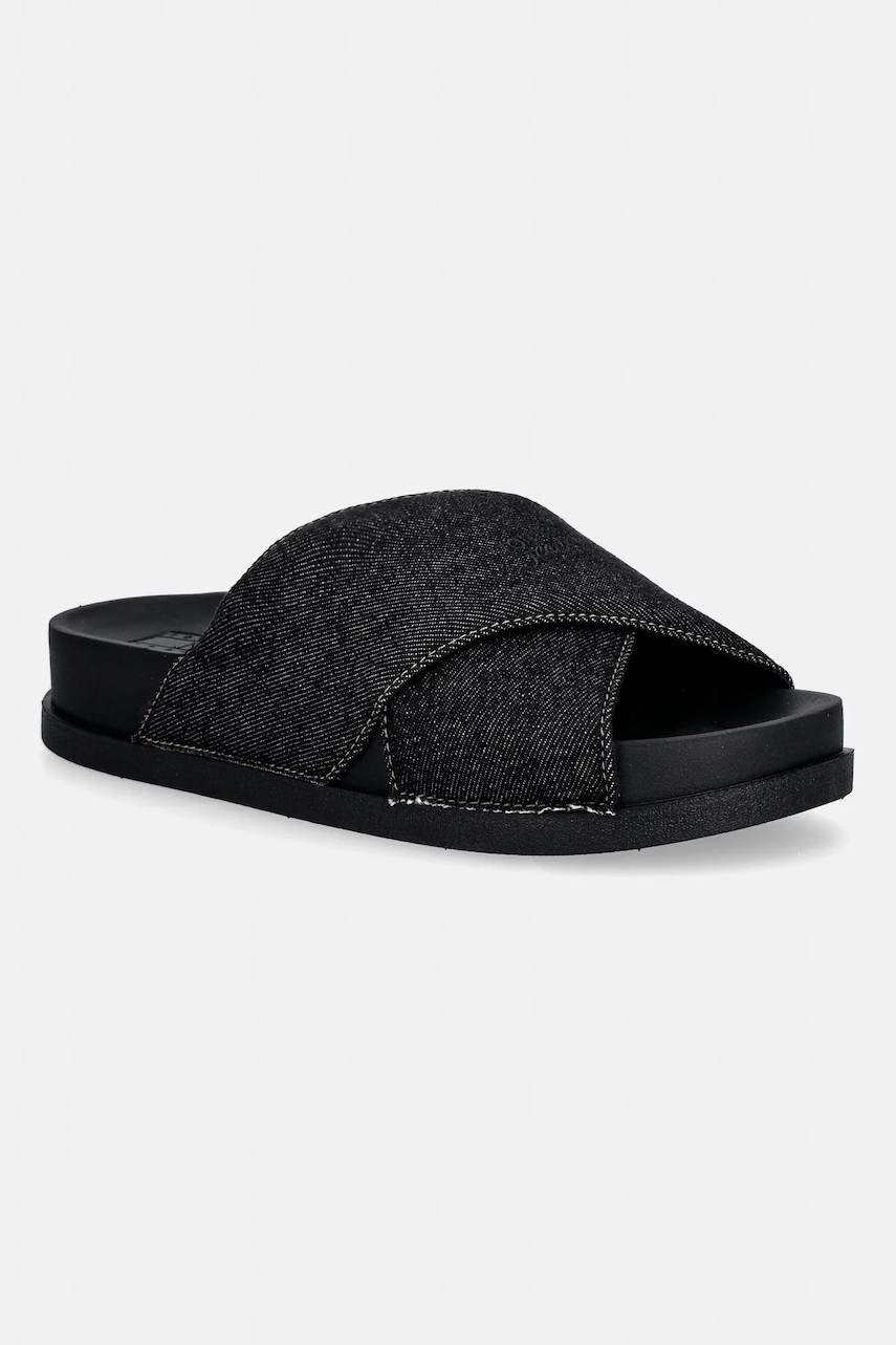 Pantofle Tommy Jeans TJW COMFORT SLIDES WASHED DENIM