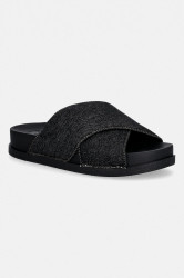 Pantofle Tommy Jeans TJW COMFORT SLIDES WASHED DENIM