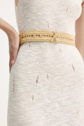 Pásek Patrizia Pepe dámský, béžová barva, 2W0051 V039