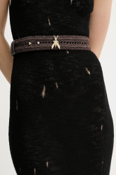 Pásek Patrizia Pepe dámský, hnědá barva, 2W0051 V039