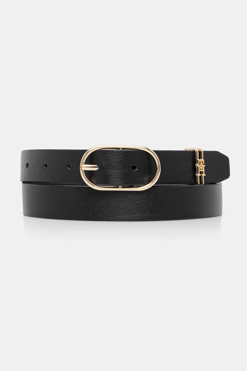 Pásek Tommy Hilfiger dámský, černá barva, AW0AW17494