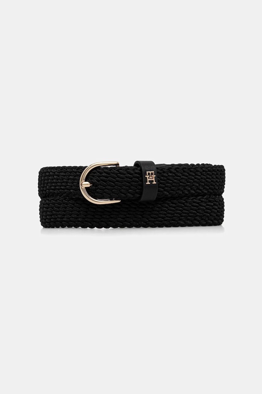 Pásek Tommy Hilfiger dámský, černá barva, AW0AW17973