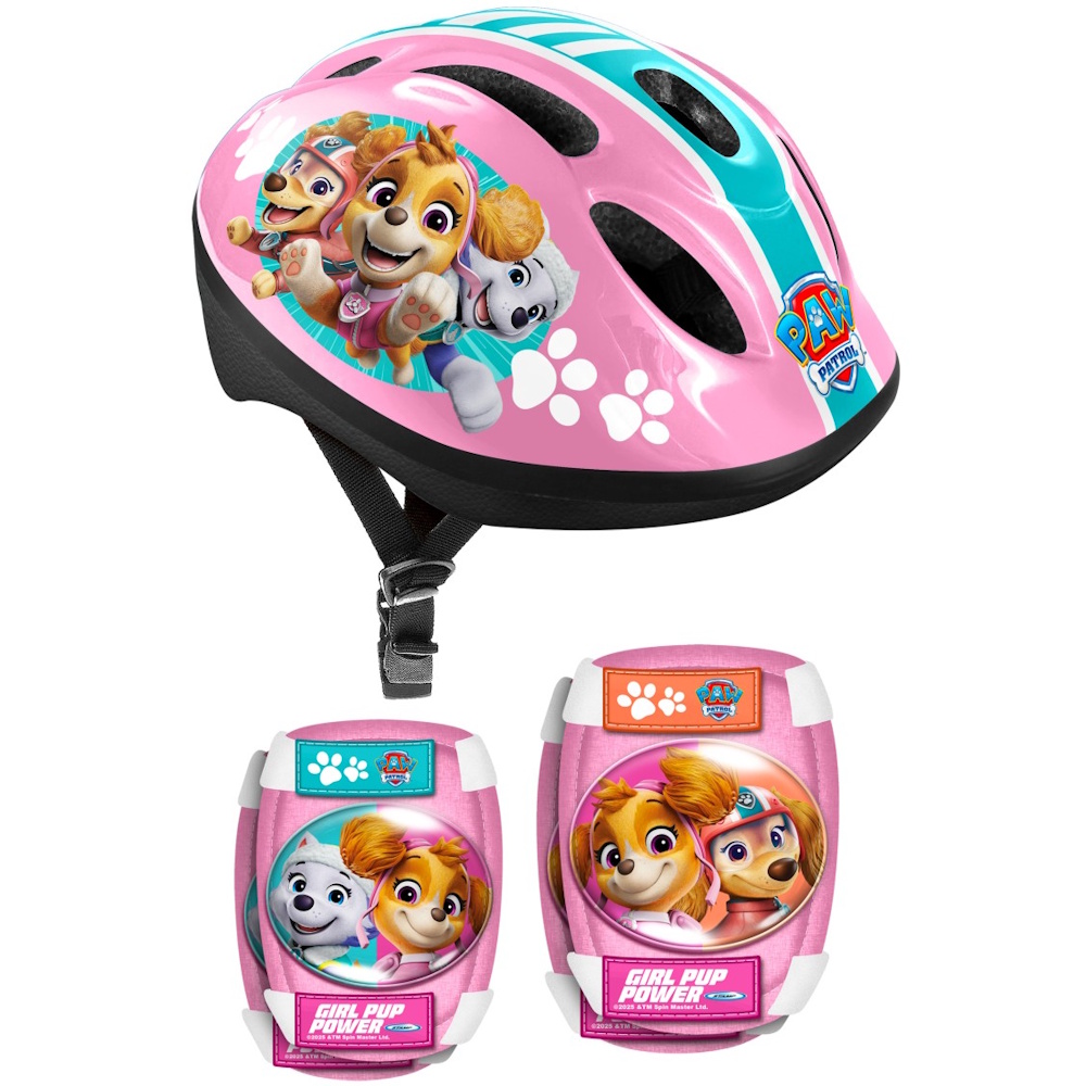 Paw Patrol Pink sada helma + chrániče pro děti