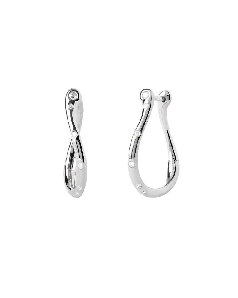 PDPAOLA Krásné stříbrné náušnice se zirkony AR02-F52-U