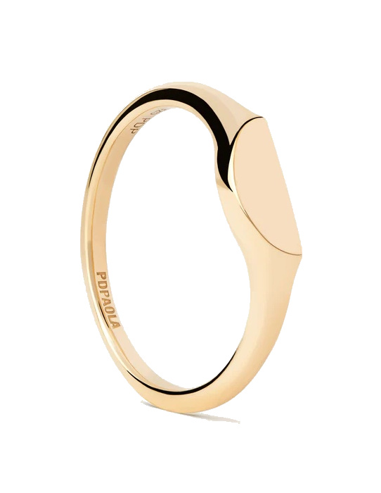 PDPAOLA Originální pozlacený prsten Half Circle Mini AN01-C48 48 mm