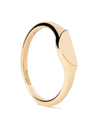 PDPAOLA Originální pozlacený prsten Half Circle Mini AN01-C48 48 mm