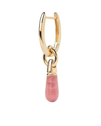 PDPAOLA Pozlacená single náušnice s rodochrozitem Jupiter PG01-397-U