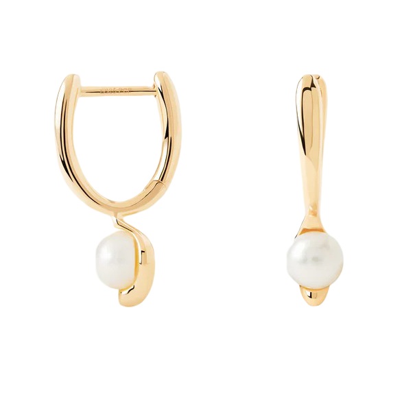 PDPAOLA Pozlacené náušnice s perlami La Perla Mini AR01-E69-U