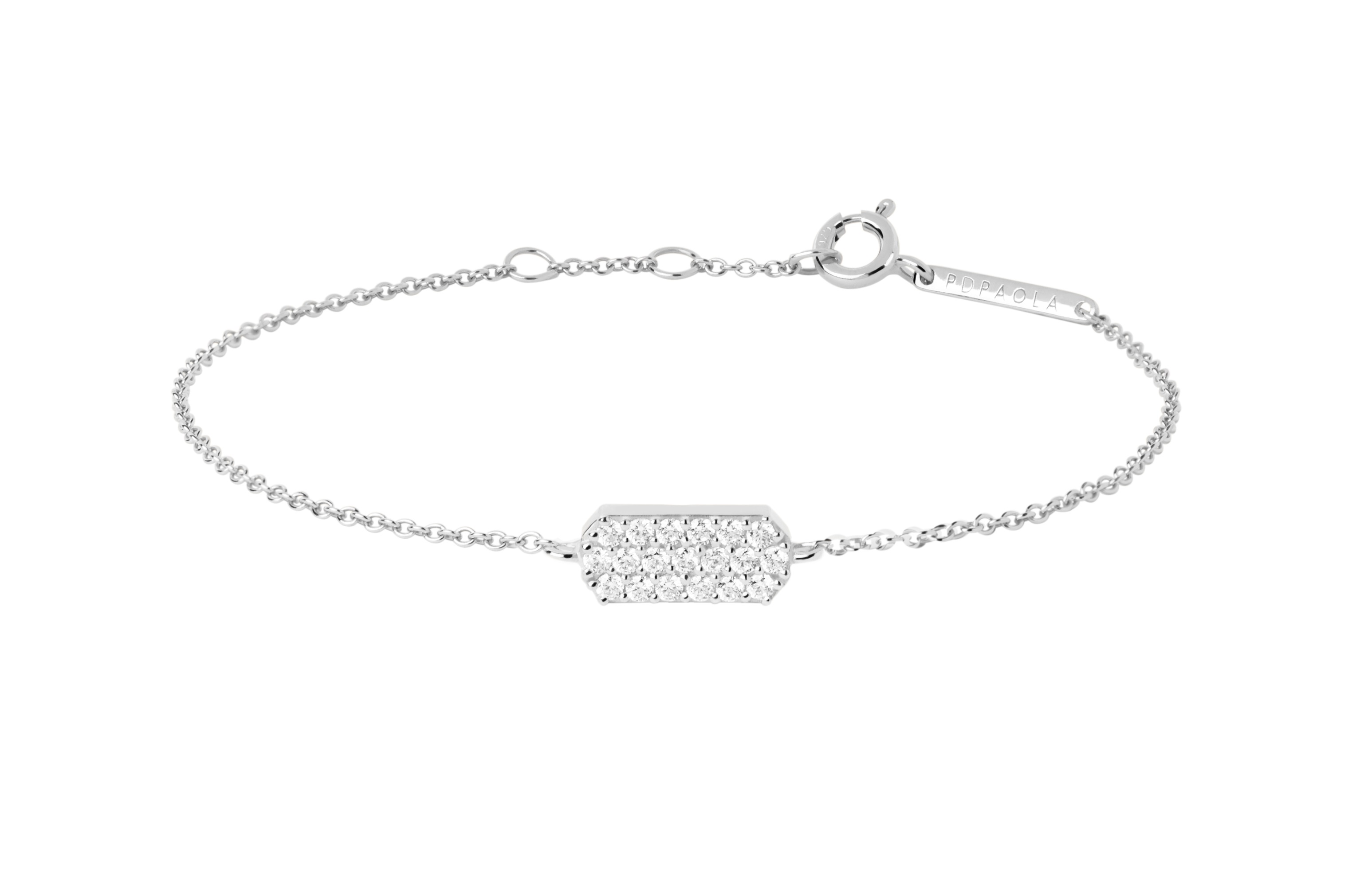 PDPAOLA Třpytivý stříbrný náramek Icy Essentials PU02-415-U