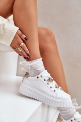 PE1 Dámské tenisky s ozdobami bílé Grelesi