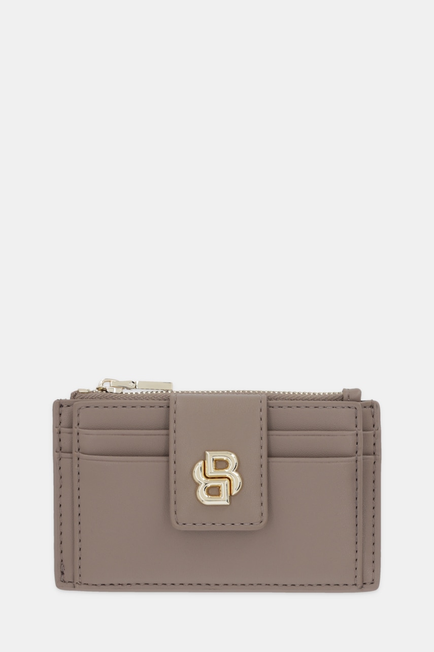 Peněženka BOSS B_ICON CardHolder dámská, hnědá barva, 50552234