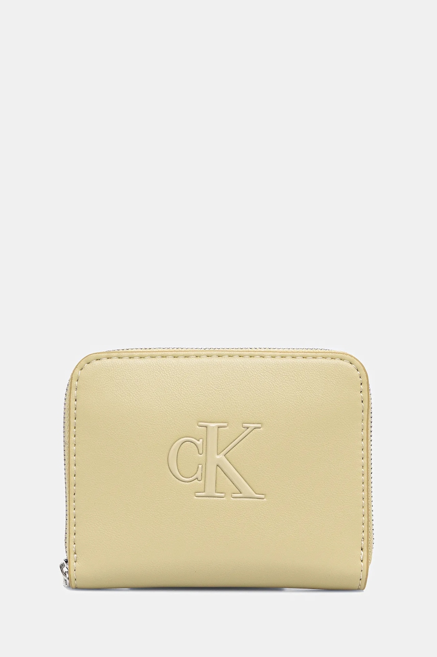 Peněženka Calvin Klein dámská, béžová barva, LV04F1026G
