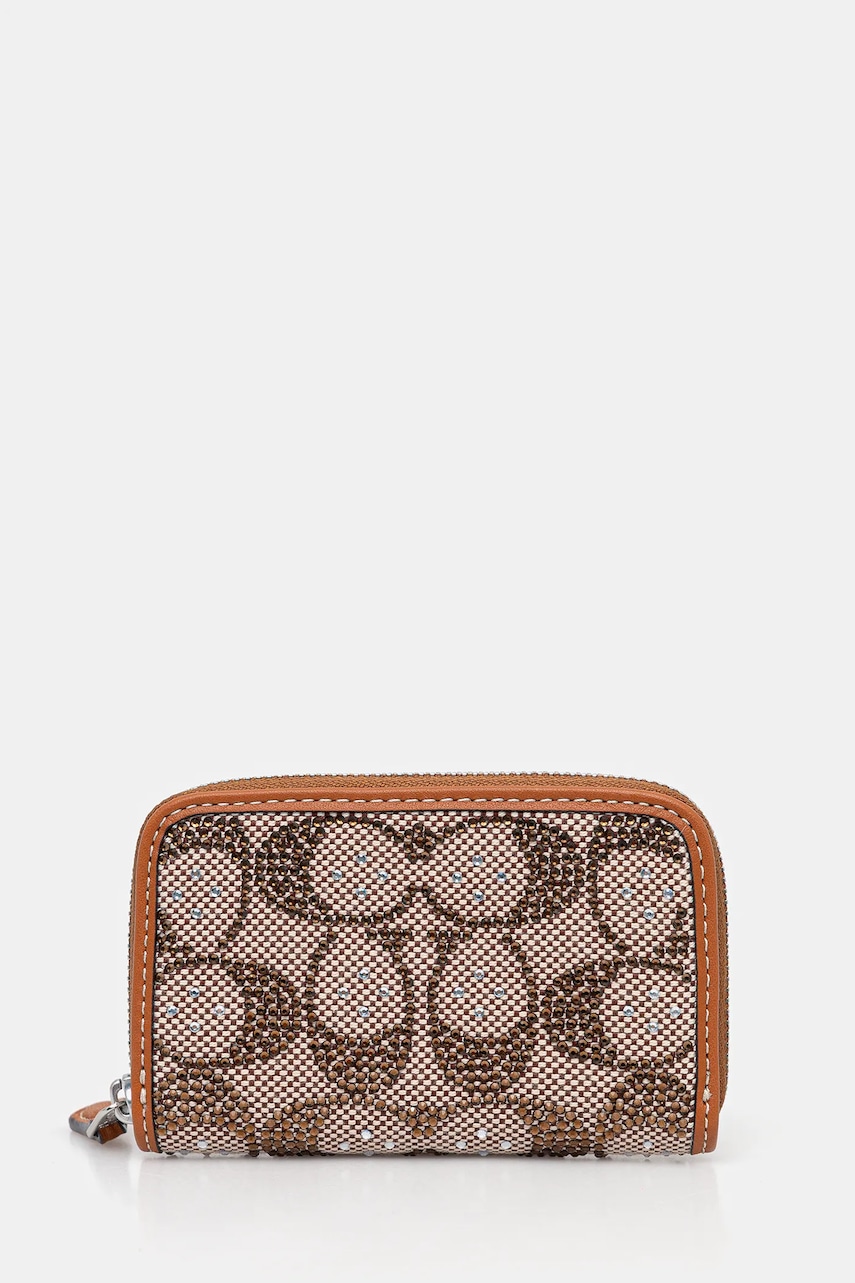 Peněženka Coach dámská, hnědá barva, CX244