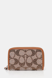 Peněženka Coach dámská, hnědá barva, CX244
