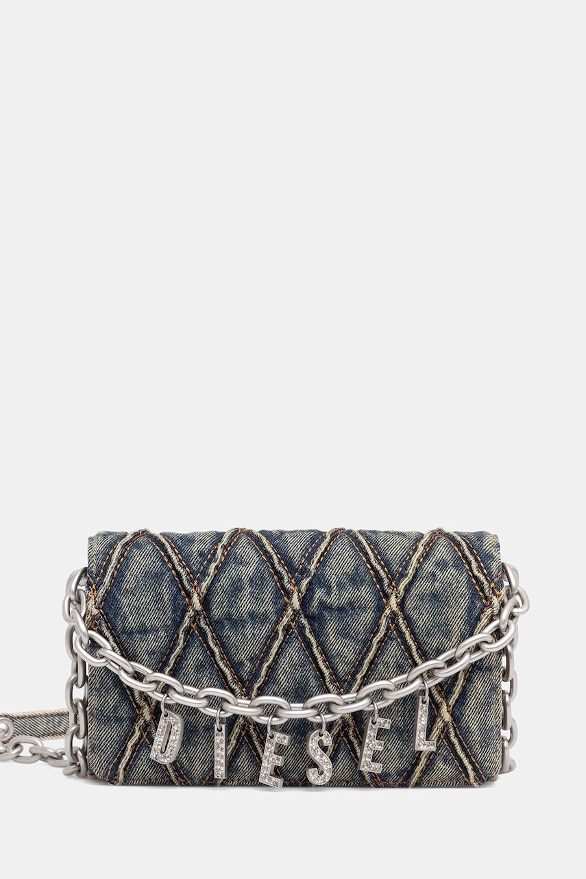 Peněženka Diesel CHARM-D CHARM-D dámská, modrá barva, X10281.P5570