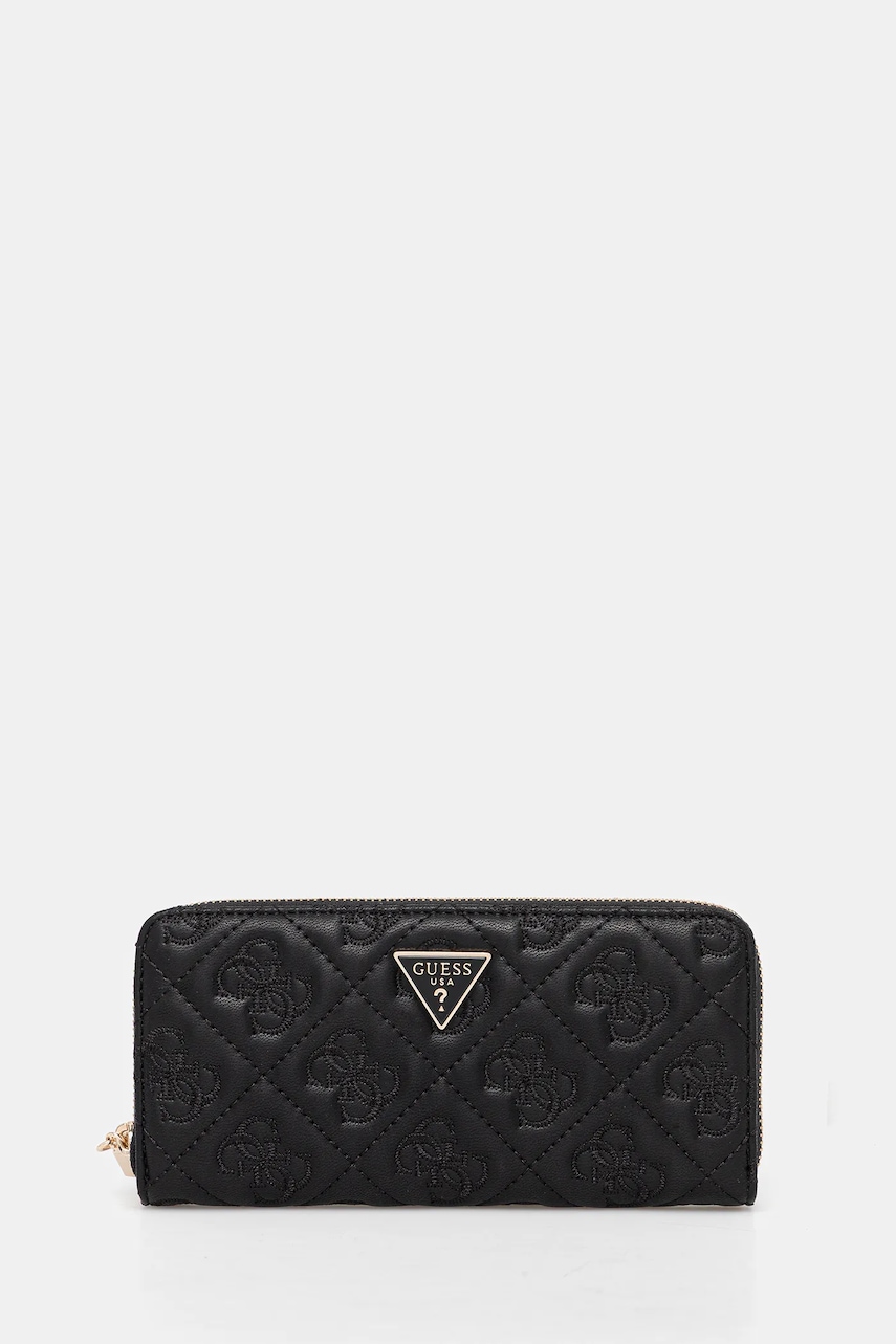 Peněženka Guess ADELASIA dámská, černá barva, SWQL96 58146