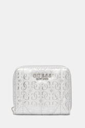 Peněženka Guess ALDINA dámská, stříbrná barva, SWGY96 63137